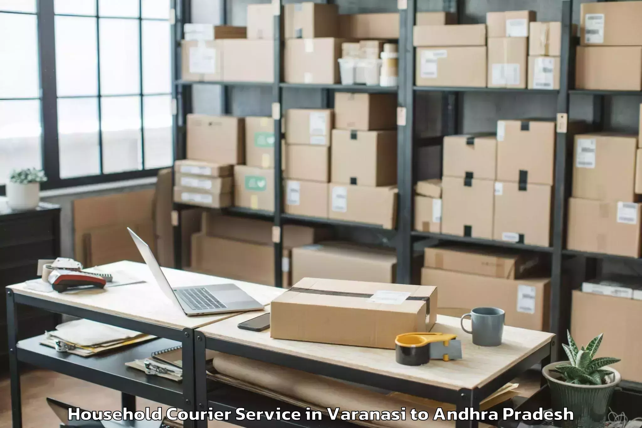 Reliable Varanasi to Narasaraopet Household Courier